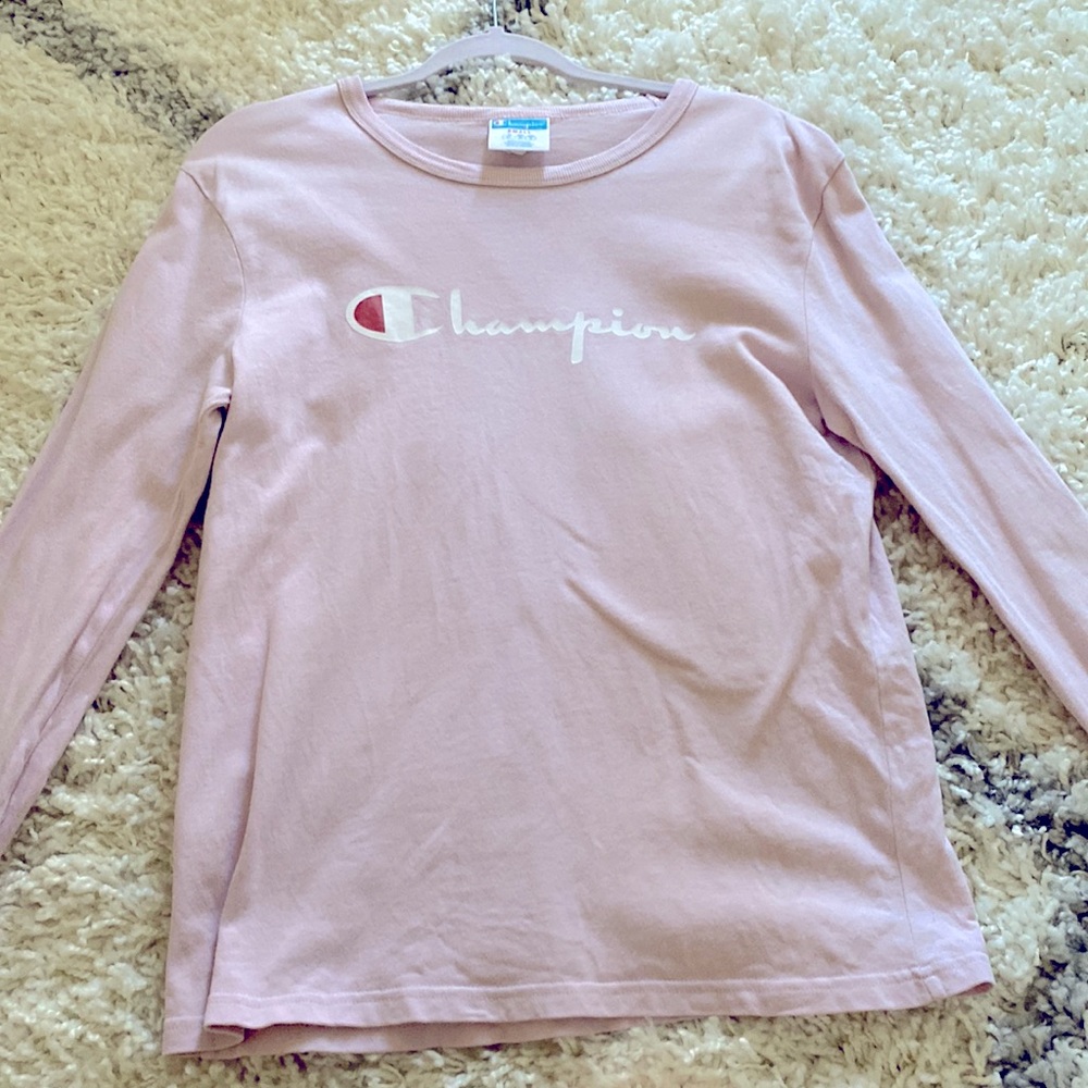Pink Champion Long Sleeve shirt 100% cotton